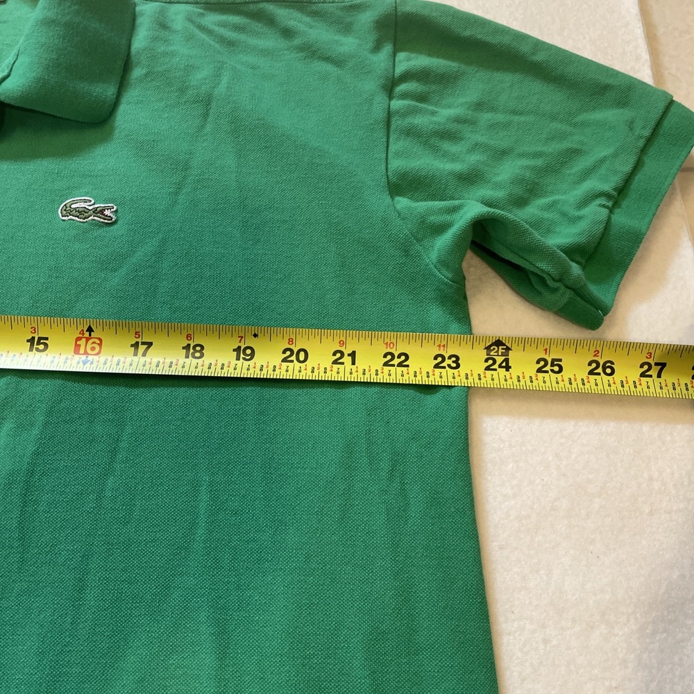 Lacoste Polo Shirt Green Alligator Logo France Mens Size‎ 7 Preppy Retro Golf - Picture 4 of 7